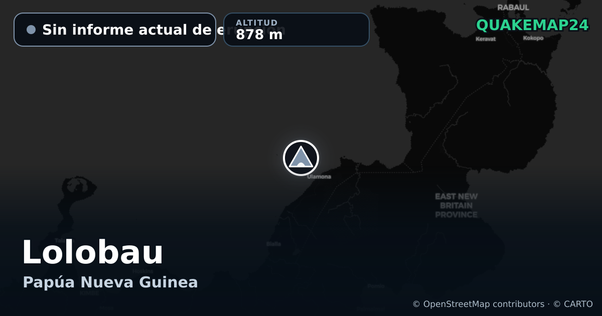 Lolobau · Sin informe actual de erupción · 878 m