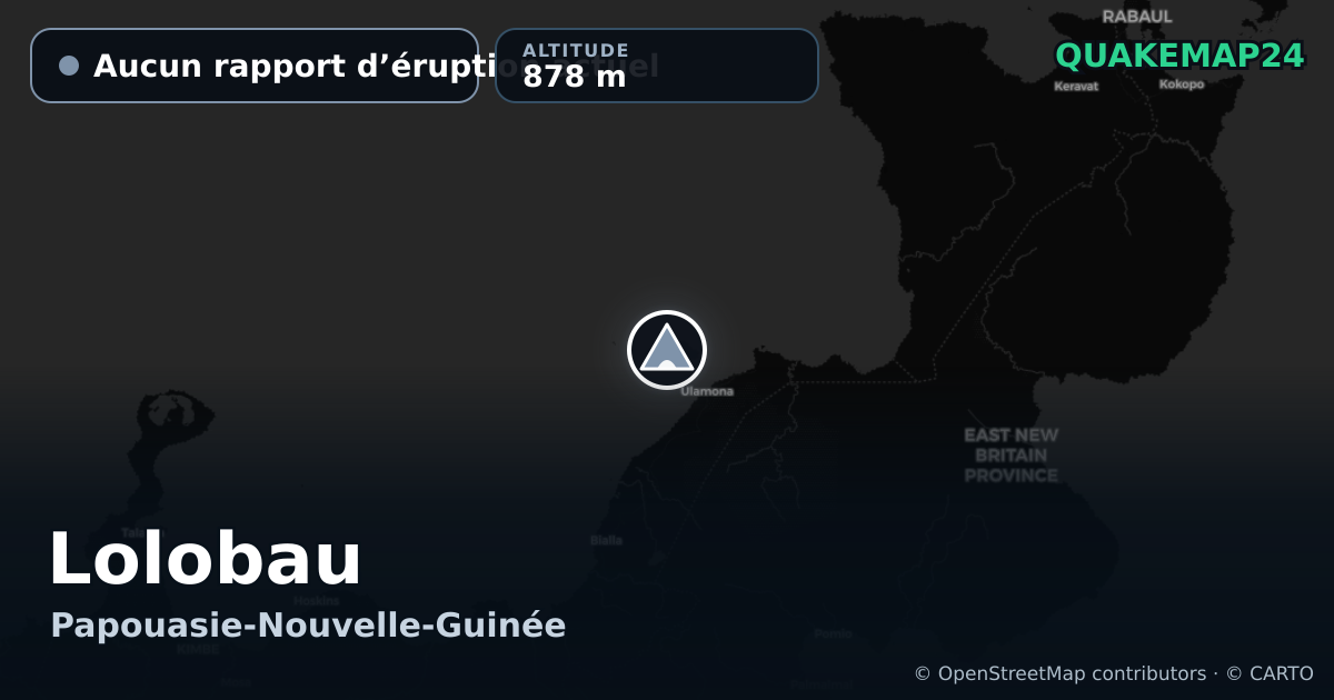 Lolobau · Aucun rapport d’éruption actuel · 878 m