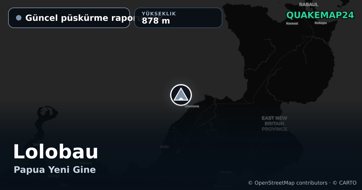 Lolobau · Güncel püskürme raporu yok · 878 m