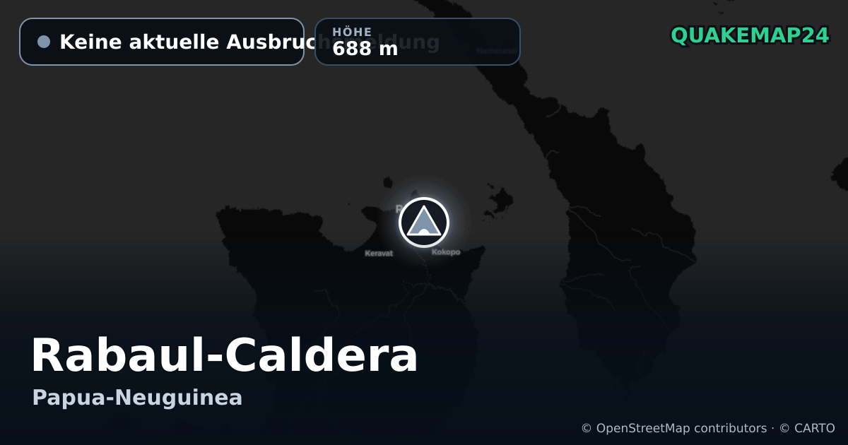 Rabaul-Caldera · Keine aktuelle Ausbruchsmeldung · 688 m