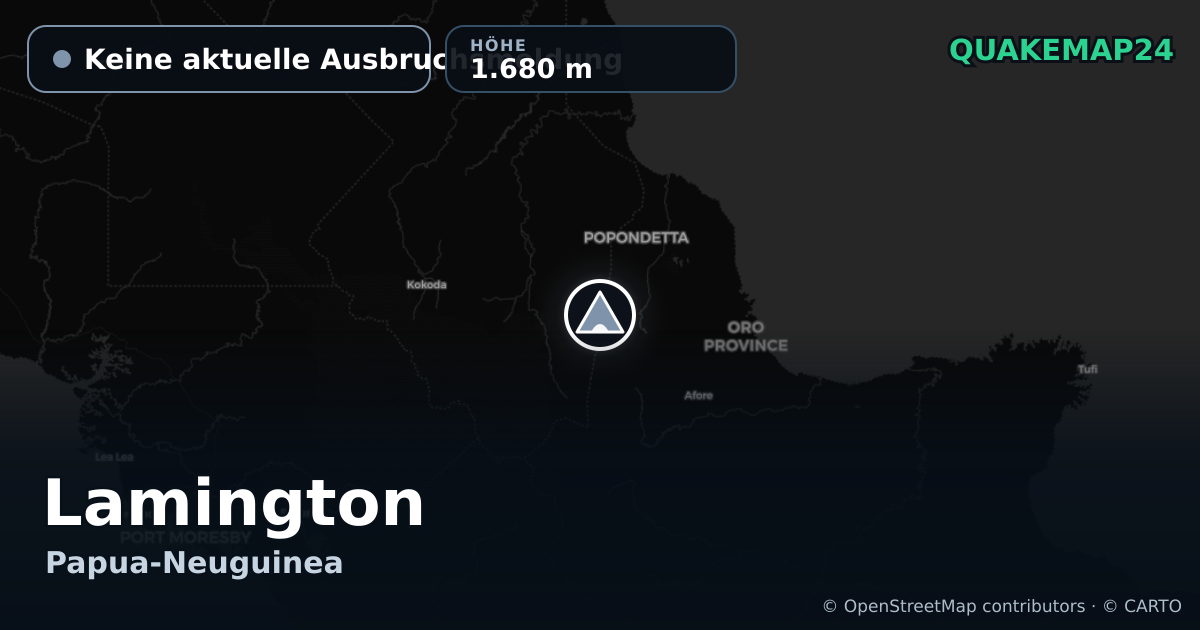 Lamington · Keine aktuelle Ausbruchsmeldung · 1.680 m