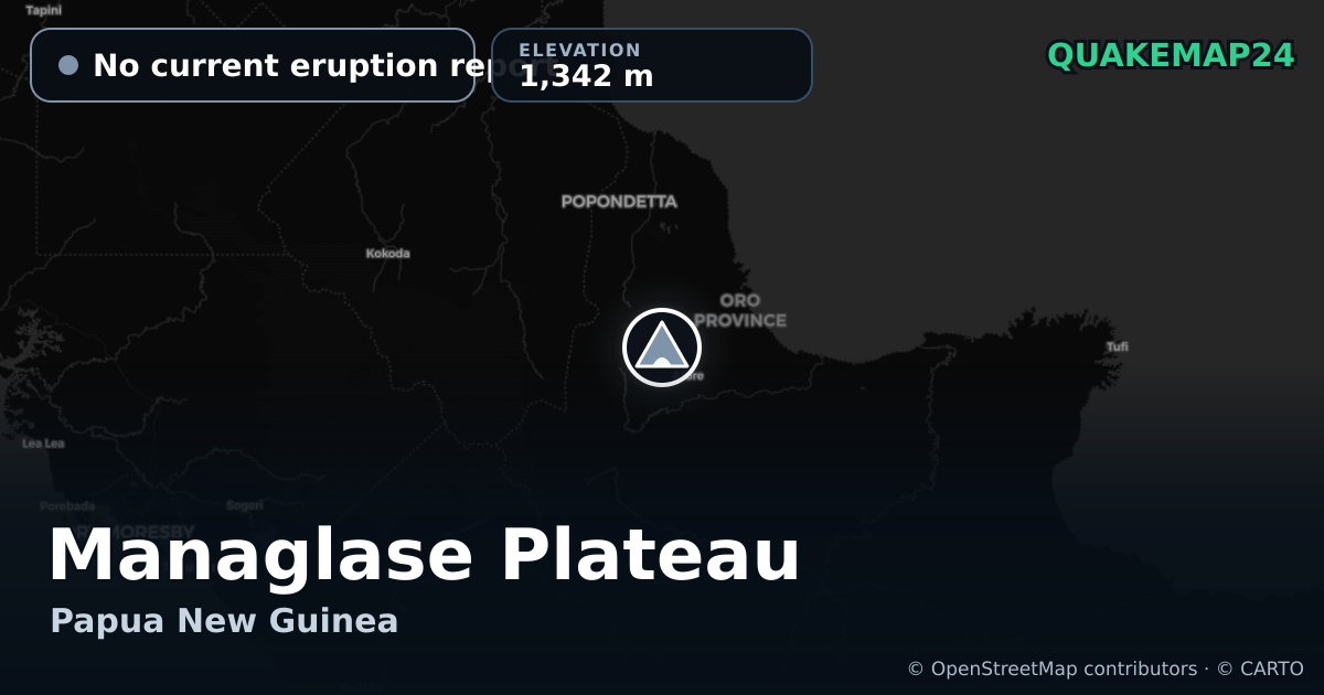 Managlase Plateau · No current eruption report · 1,342 m