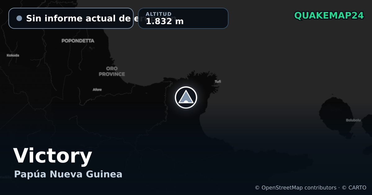 Victory · Sin informe actual de erupción · 1.832 m
