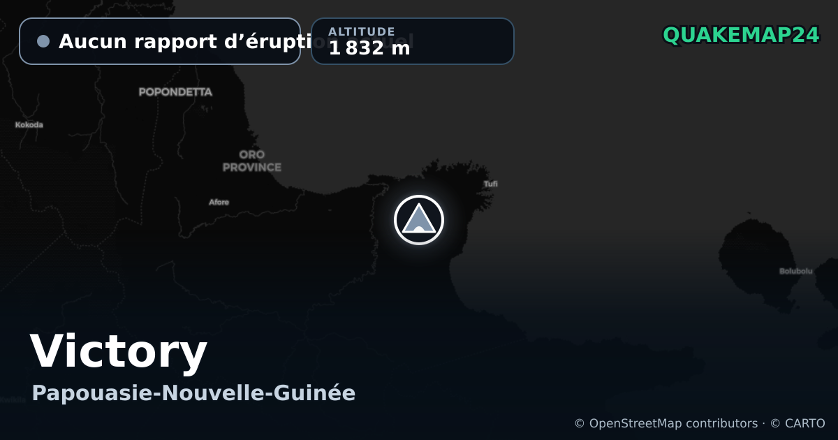 Victory · Aucun rapport d’éruption actuel · 1 832 m