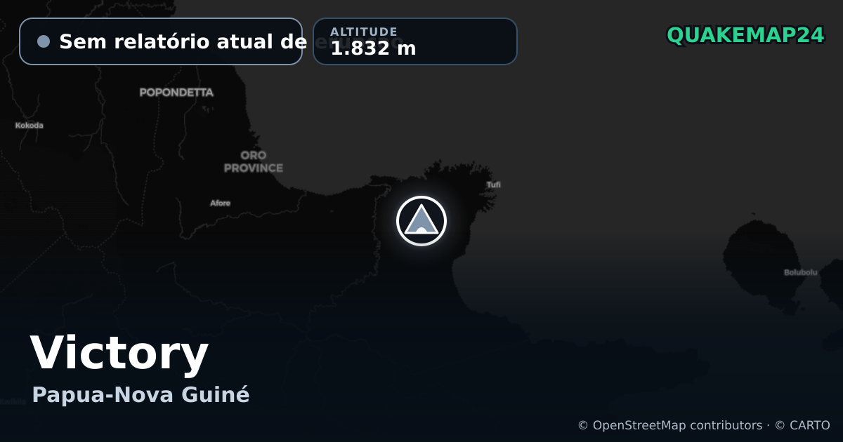 Victory · Sem relatório atual de erupção · 1.832 m