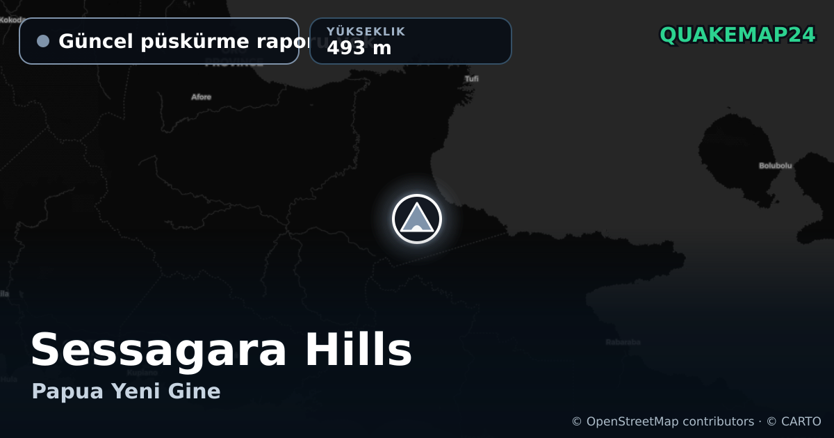 Sessagara Hills · Güncel püskürme raporu yok · 493 m