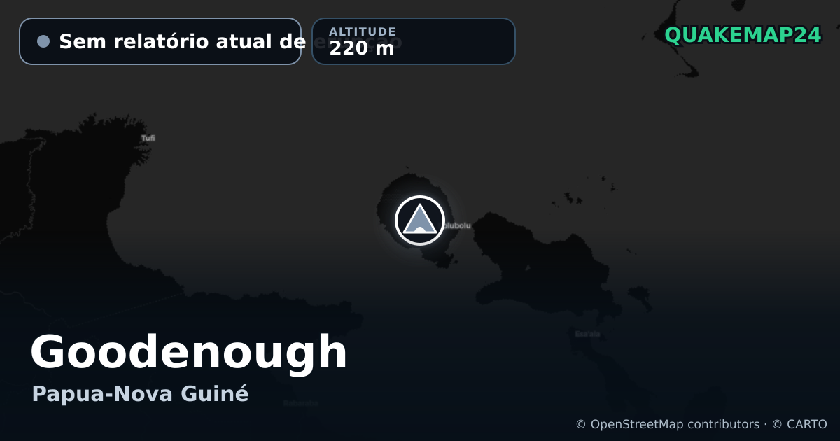 Goodenough · Sem relatório atual de erupção · 220 m