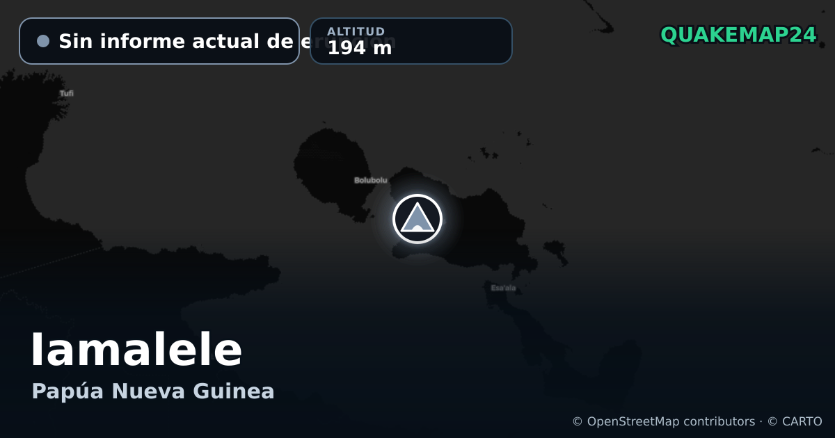 Iamalele · Sin informe actual de erupción · 194 m