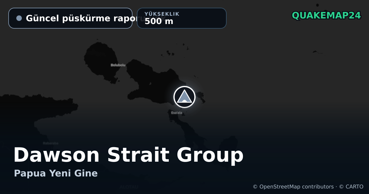 Dawson Strait Group · Güncel püskürme raporu yok · 500 m