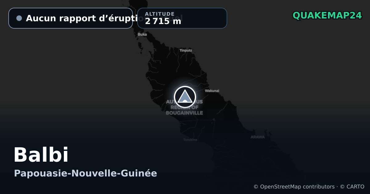 Balbi · Aucun rapport d’éruption actuel · 2 715 m