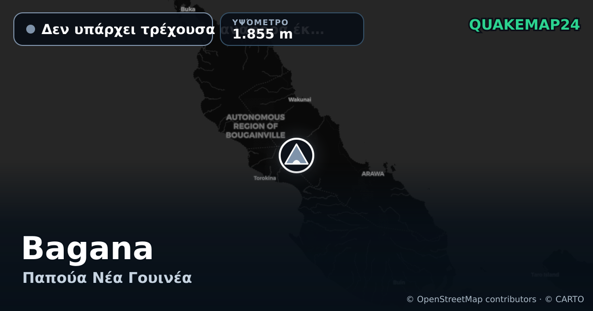 Bagana · Δεν υπάρχει τρέχουσα αναφορά έκρηξης · 1.855 m