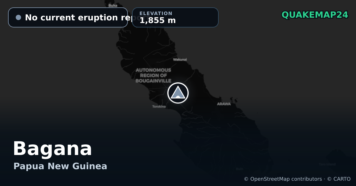 Bagana · No current eruption report · 1,855 m