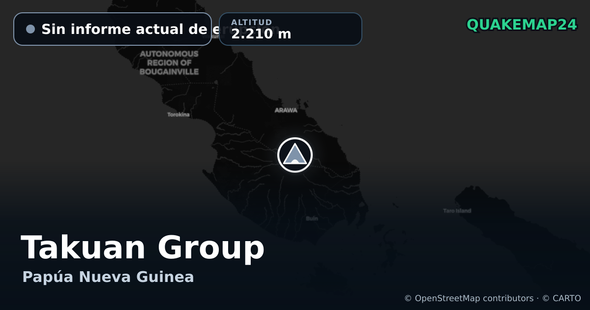 Takuan Group · Sin informe actual de erupción · 2.210 m