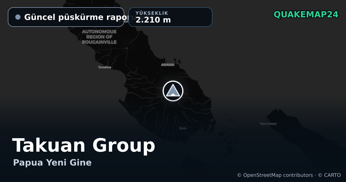 Takuan Group · Güncel püskürme raporu yok · 2.210 m