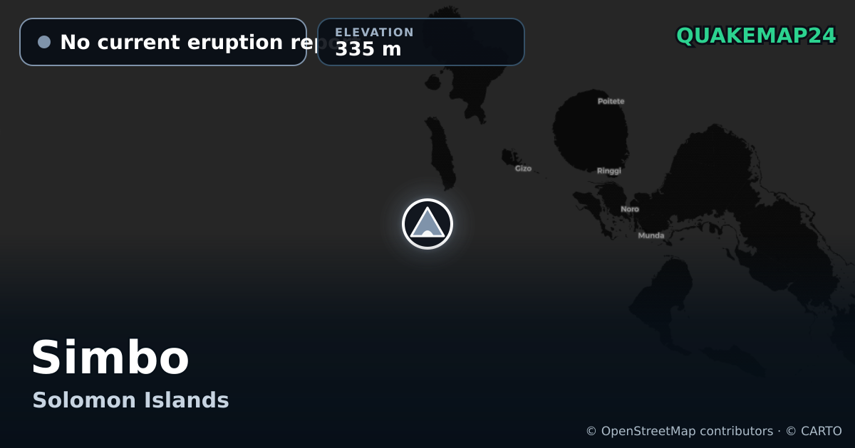 Simbo · No current eruption report · 335 m
