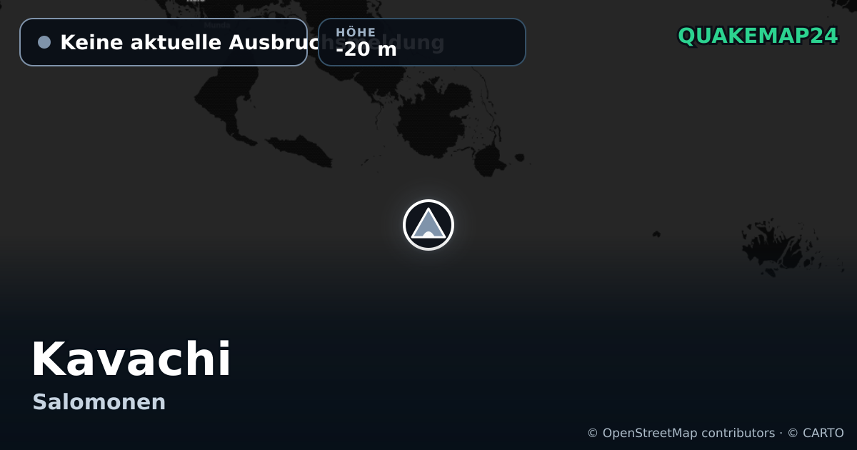 Kavachi · Keine aktuelle Ausbruchsmeldung · -20 m