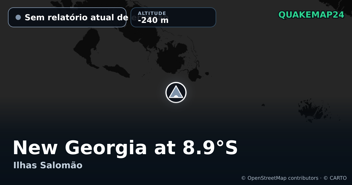 New Georgia at 8.9°S · Sem relatório atual de erupção · -240 m
