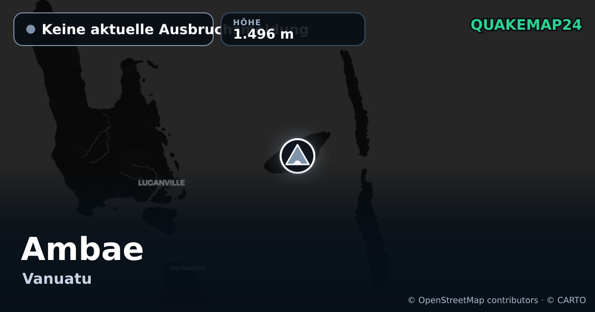 Ambae · Keine aktuelle Ausbruchsmeldung · 1.496 m