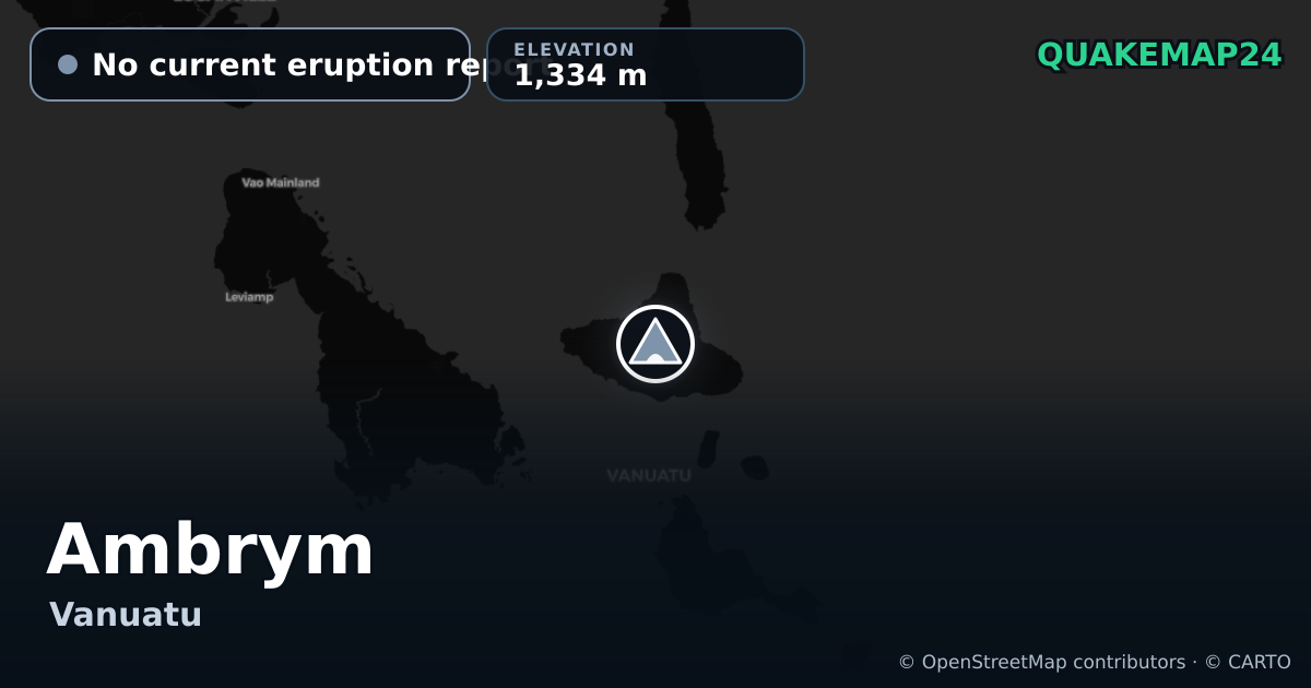 Ambrym · No current eruption report · 1,334 m