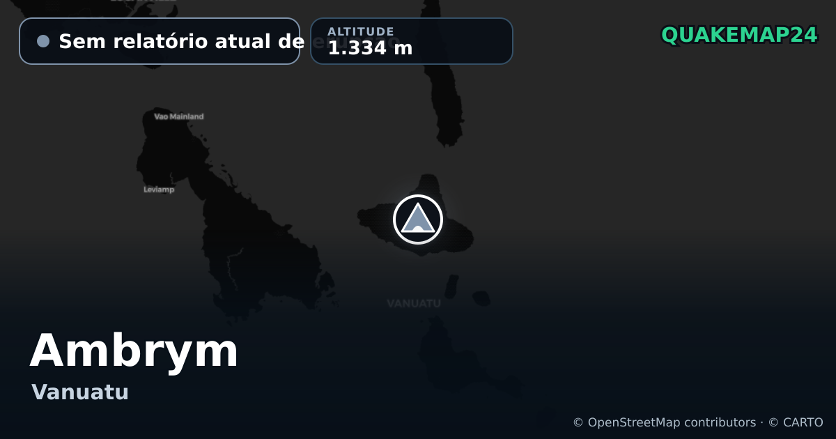 Ambrym · Sem relatório atual de erupção · 1.334 m