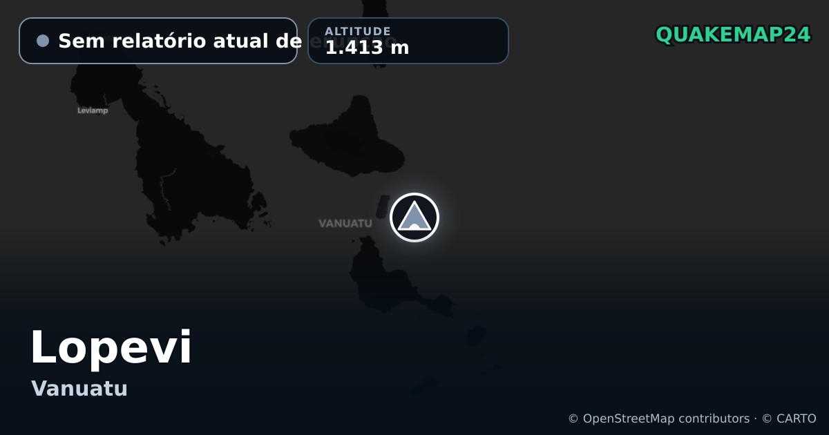 Lopevi · Sem relatório atual de erupção · 1.413 m