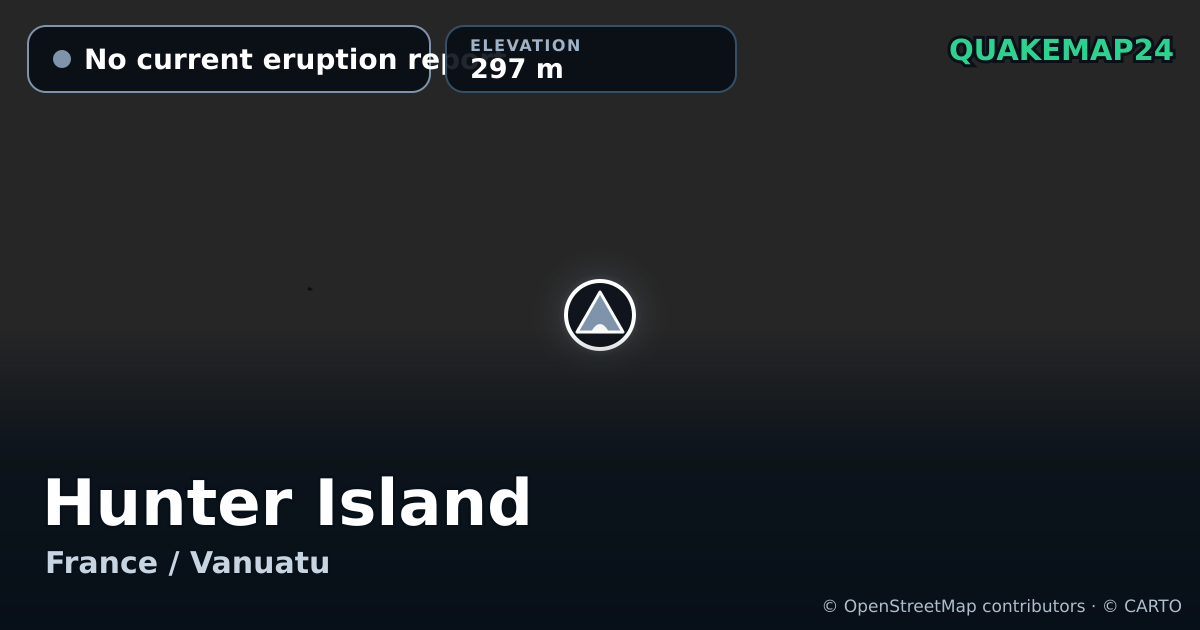 Hunter Island · No current eruption report · 297 m