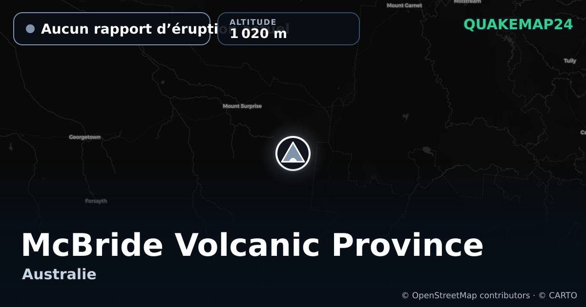 McBride Volcanic Province · Aucun rapport d’éruption actuel · 1 020 m