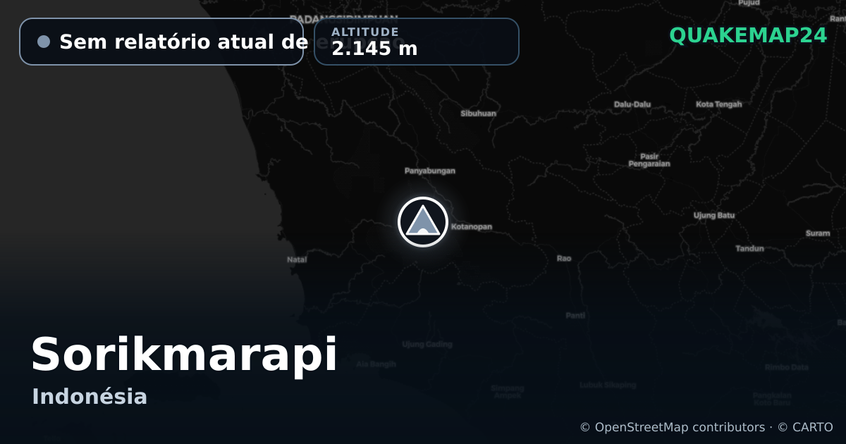 Sorikmarapi · Sem relatório atual de erupção · 2.145 m