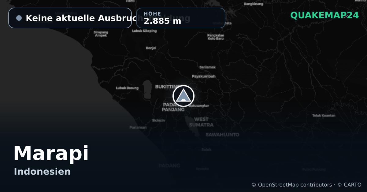 Marapi · Keine aktuelle Ausbruchsmeldung · 2.885 m