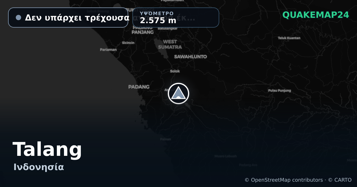 Talang · Δεν υπάρχει τρέχουσα αναφορά έκρηξης · 2.575 m