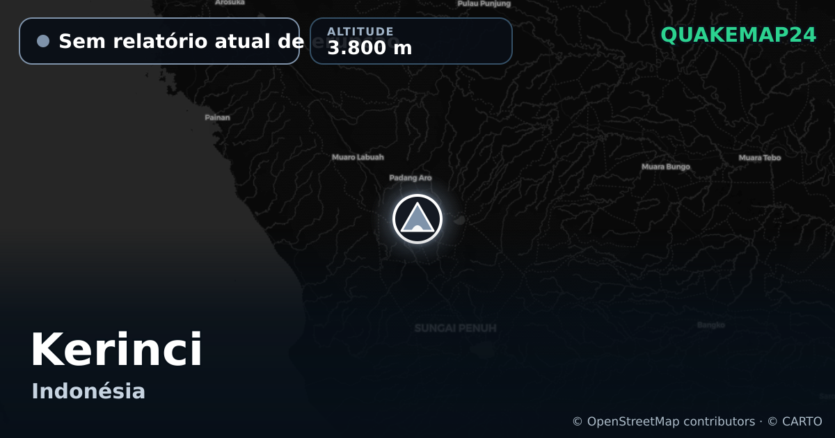 Kerinci · Sem relatório atual de erupção · 3.800 m