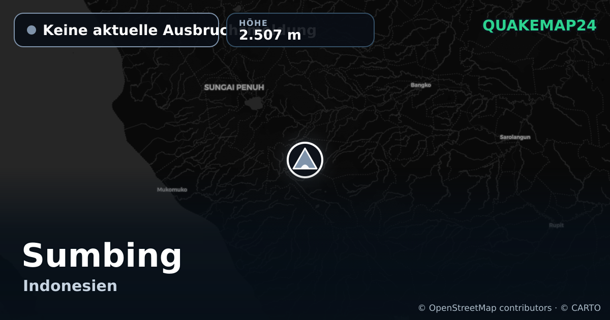 Sumbing · Keine aktuelle Ausbruchsmeldung · 2.507 m