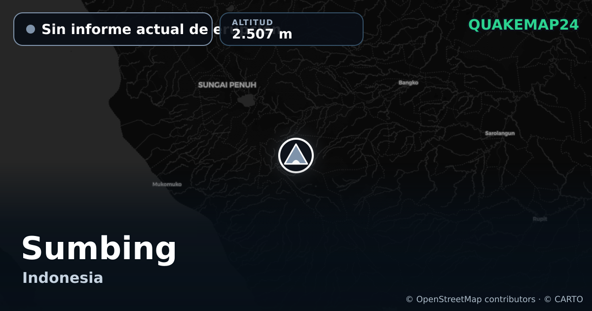 Sumbing · Sin informe actual de erupción · 2.507 m