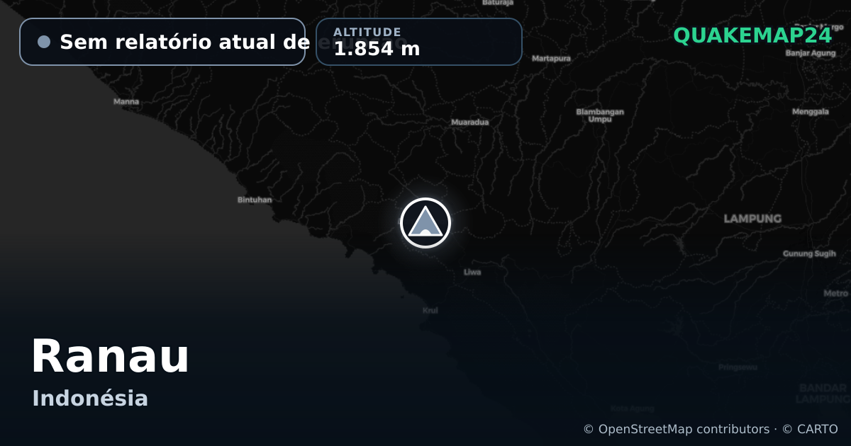 Ranau · Sem relatório atual de erupção · 1.854 m