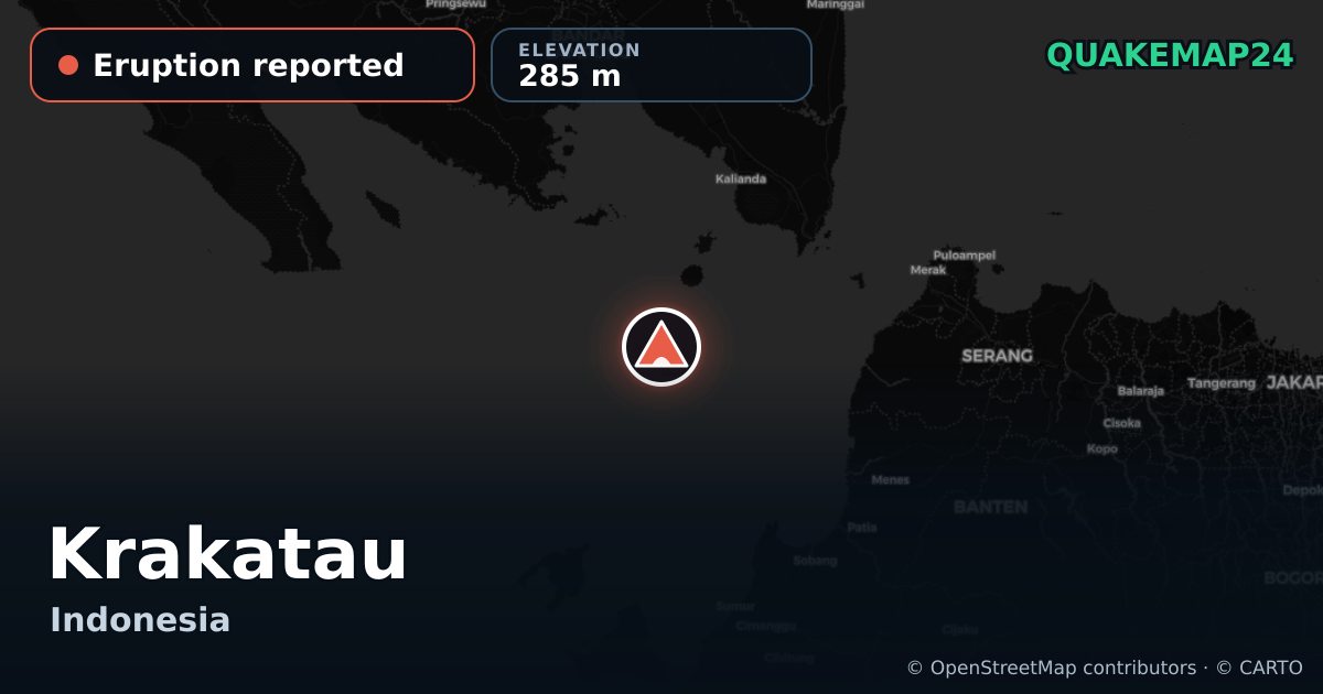 Krakatau · Eruption reported · 285 m