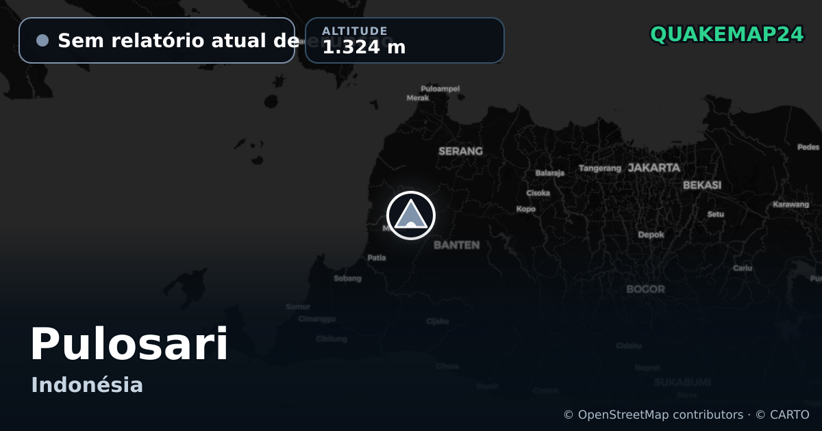 Pulosari · Sem relatório atual de erupção · 1.324 m