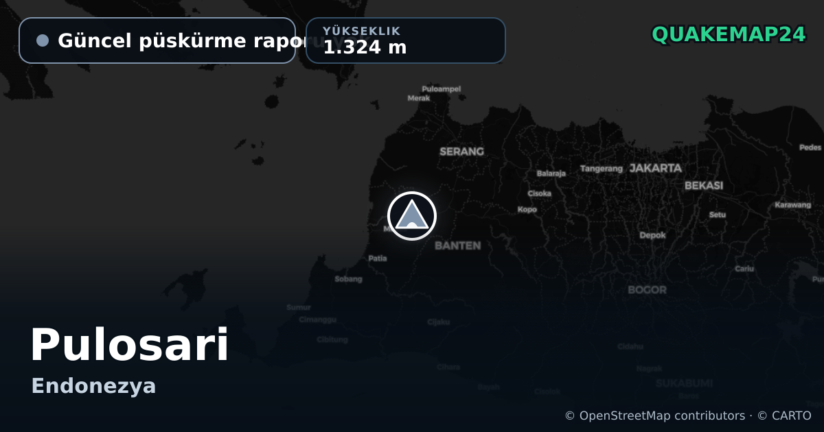 Pulosari · Güncel püskürme raporu yok · 1.324 m