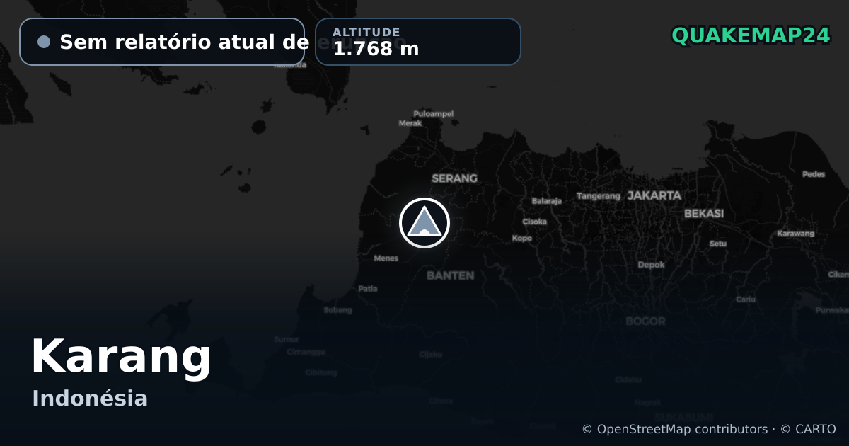 Karang · Sem relatório atual de erupção · 1.768 m