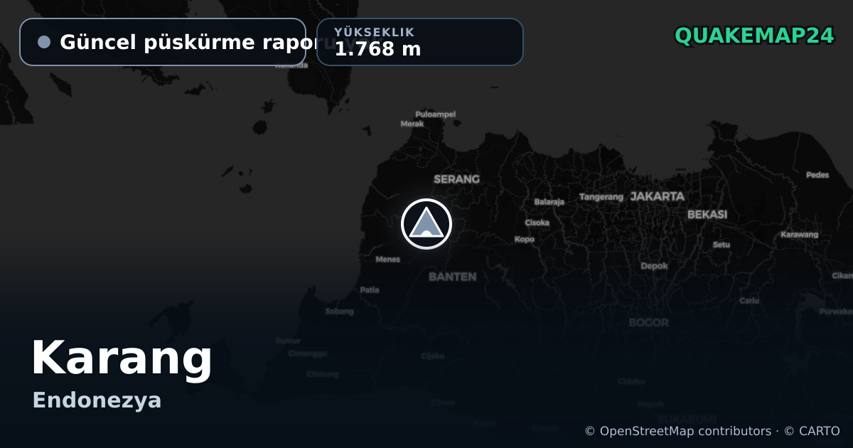 Karang · Güncel püskürme raporu yok · 1.768 m