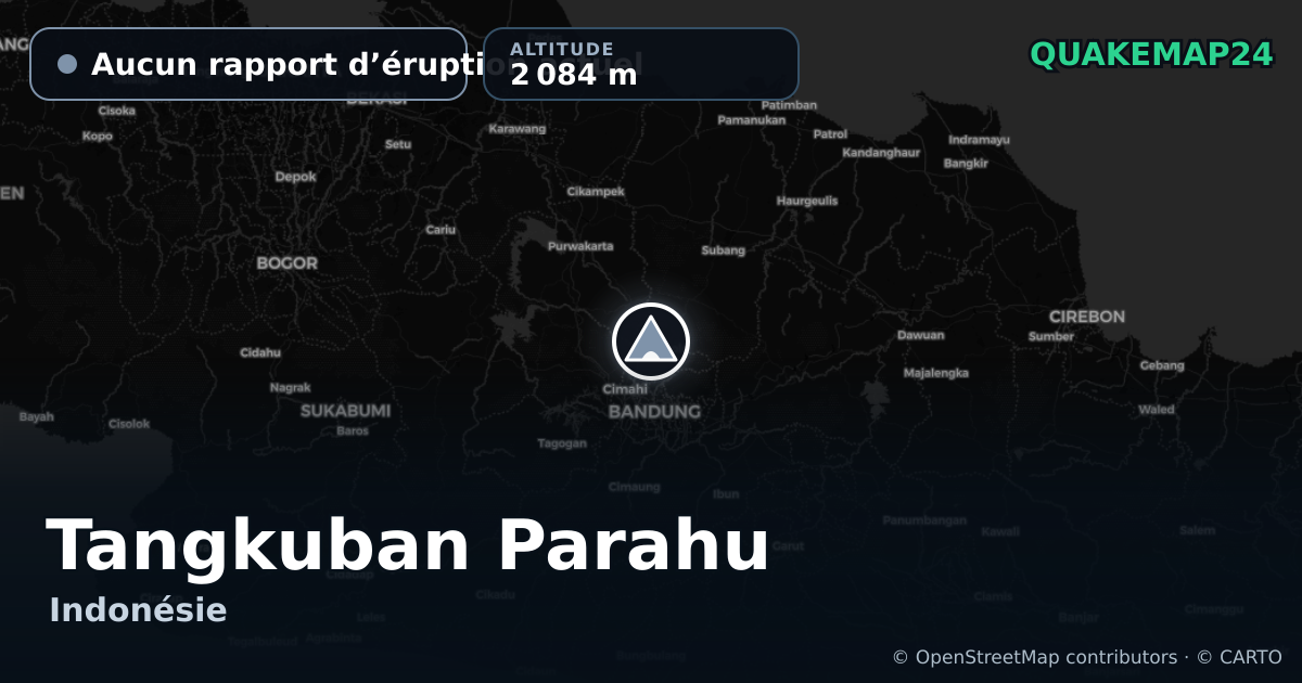 Tangkuban Parahu · Aucun rapport d’éruption actuel · 2 084 m