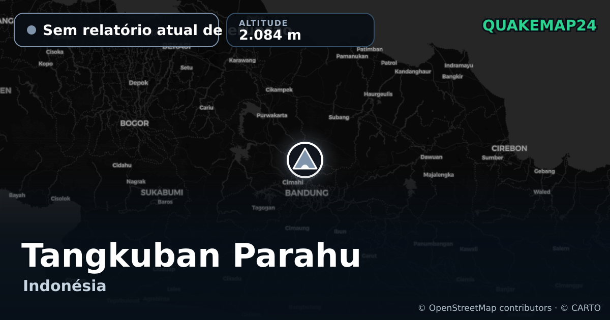 Tangkuban Parahu · Sem relatório atual de erupção · 2.084 m