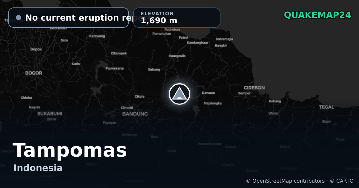Tampomas · No current eruption report · 1,690 m