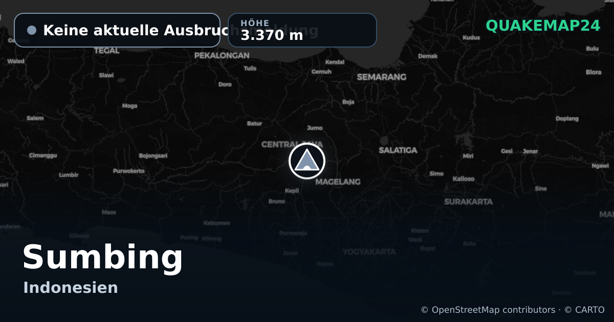 Sumbing · Keine aktuelle Ausbruchsmeldung · 3.370 m
