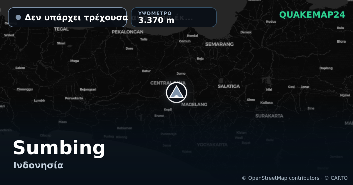Sumbing · Δεν υπάρχει τρέχουσα αναφορά έκρηξης · 3.370 m