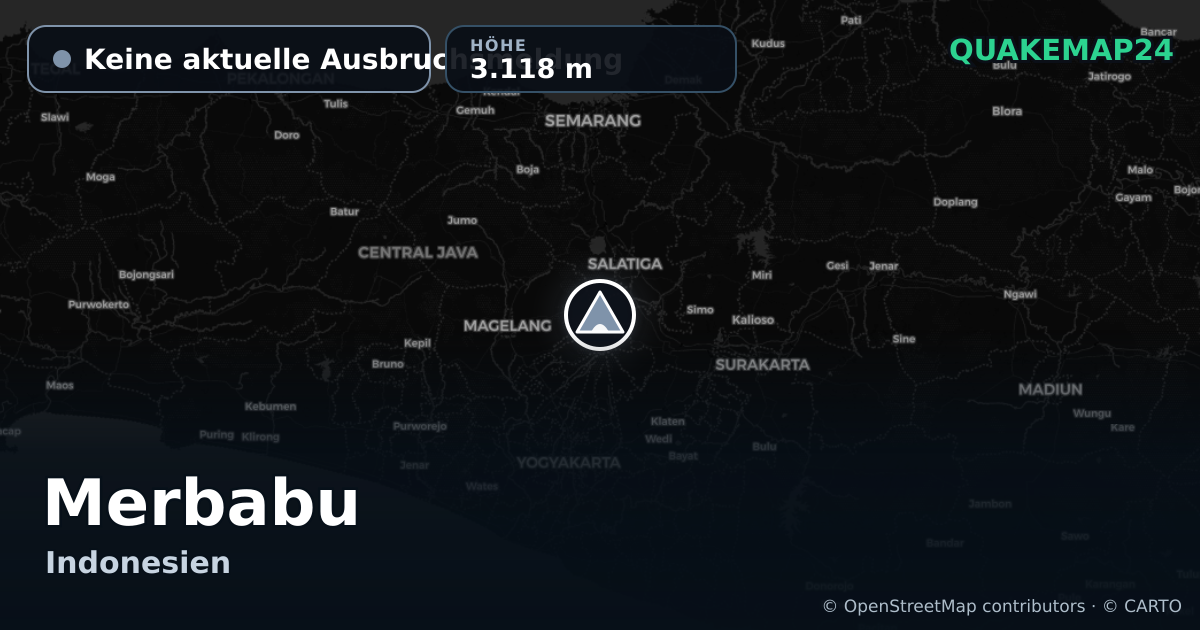 Merbabu · Keine aktuelle Ausbruchsmeldung · 3.118 m