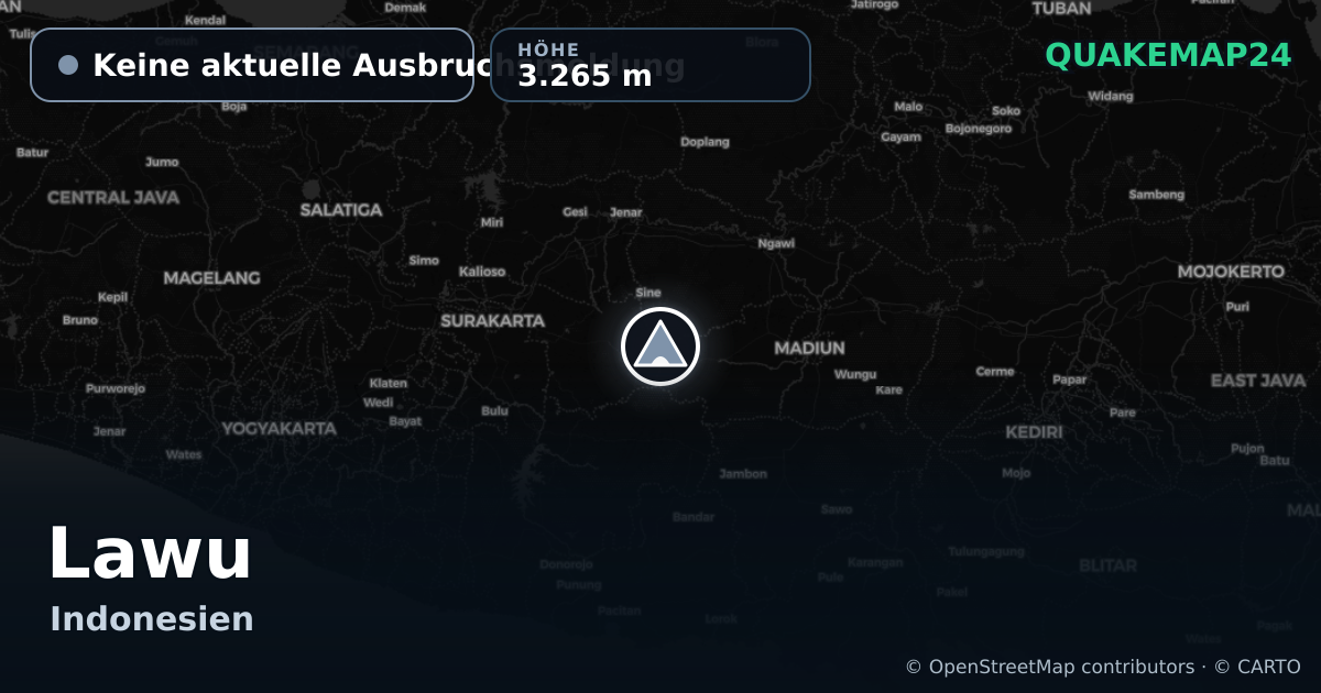 Lawu · Keine aktuelle Ausbruchsmeldung · 3.265 m