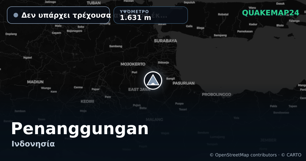 Penanggungan · Δεν υπάρχει τρέχουσα αναφορά έκρηξης · 1.631 m