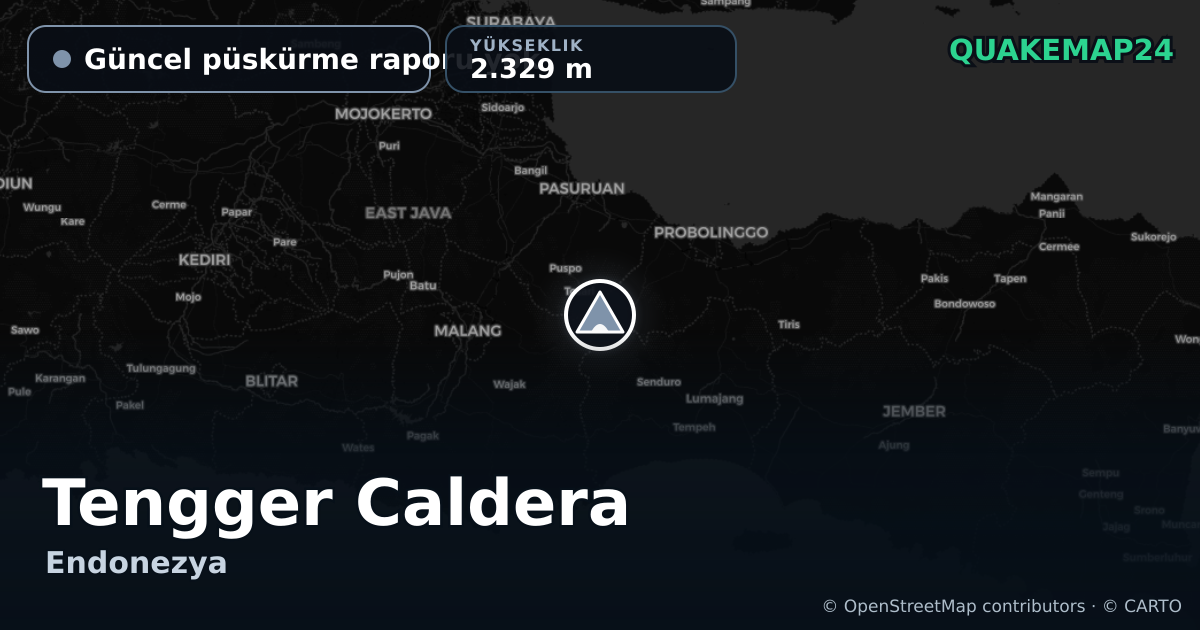 Tengger Caldera · Güncel püskürme raporu yok · 2.329 m