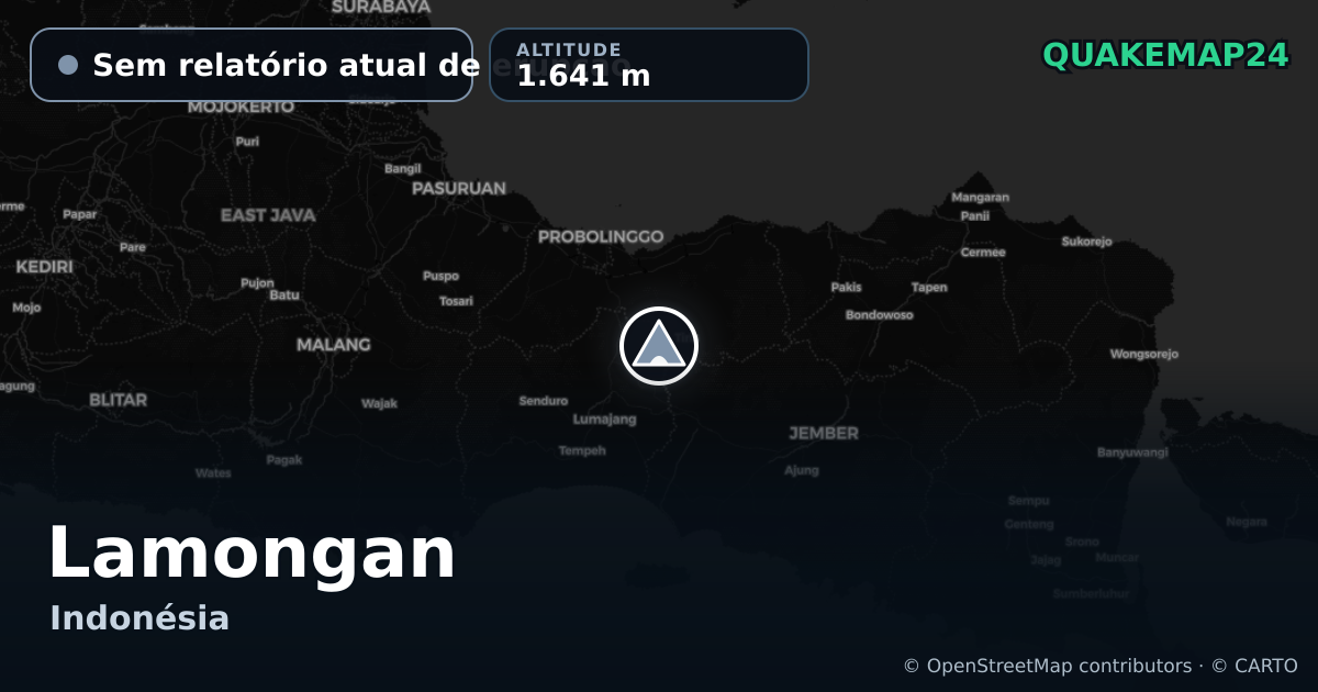 Lamongan · Sem relatório atual de erupção · 1.641 m