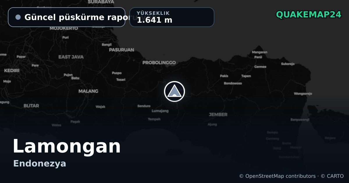 Lamongan · Güncel püskürme raporu yok · 1.641 m